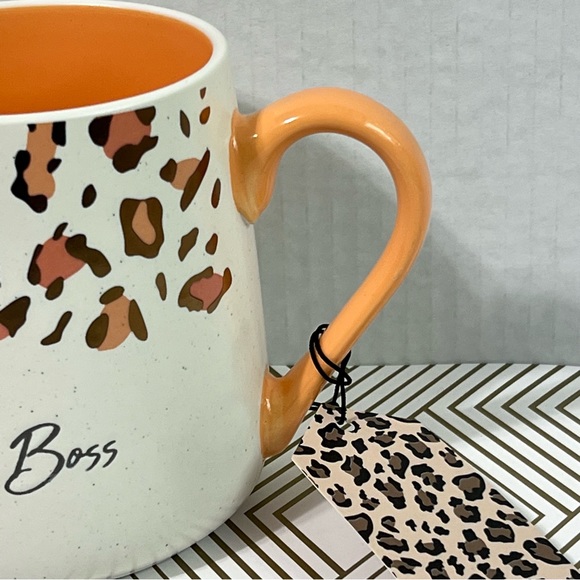 GIRL BOSS Ceramic Coffee Tea Mug 20oz Animal Print Leopard Women Empowerment - Picture 8 of 12